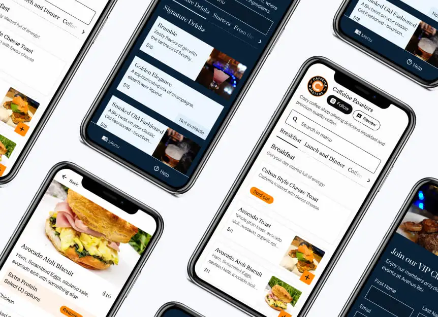 digital menu for Restaurants